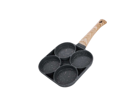 Fry Pan w/ Wooden Handle - 4 Section